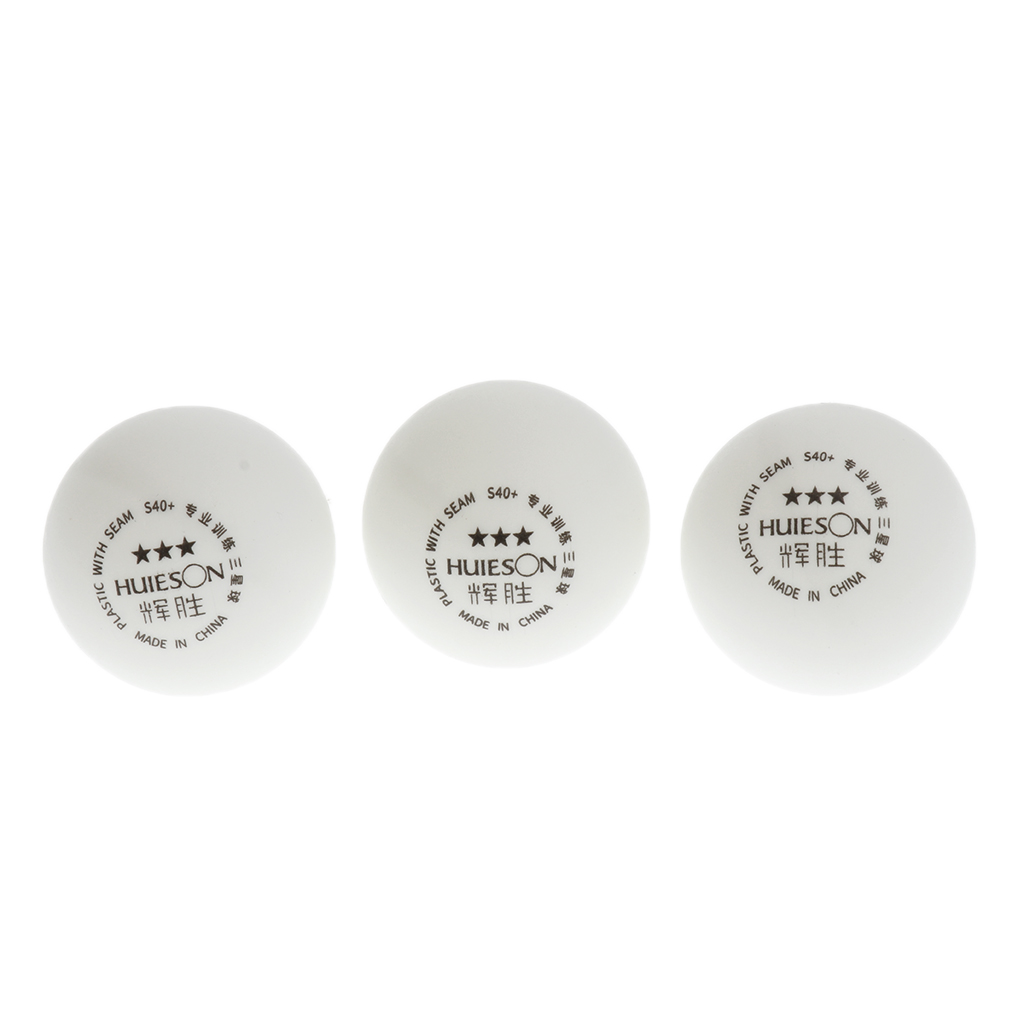 3-Star 40+mm White Table Tennis Balls,Advanced  Pong Ball - Set of 3