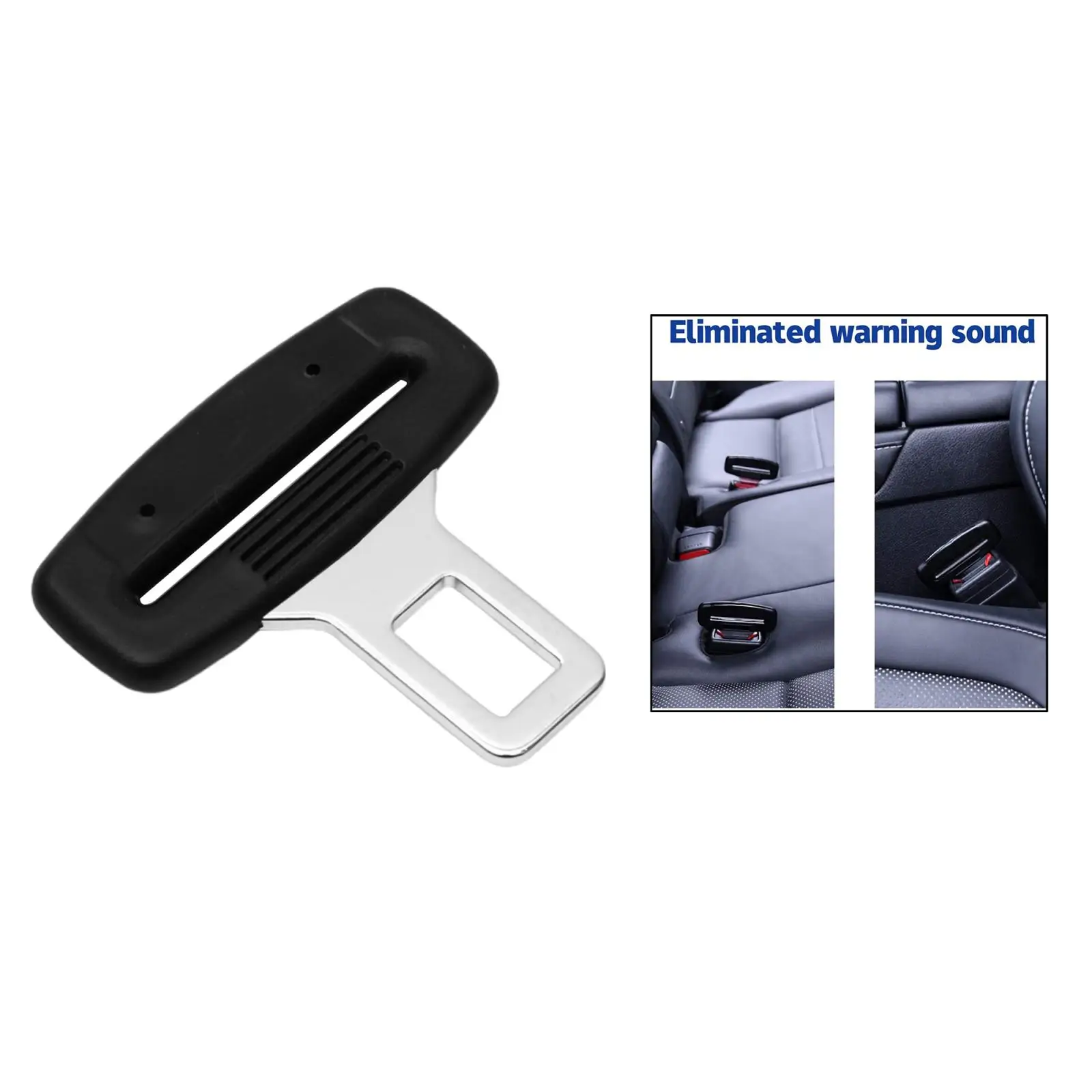 Fashion Auto Car Seat Safety Belt Buckle Silencer Metal Tongue Easy to Use