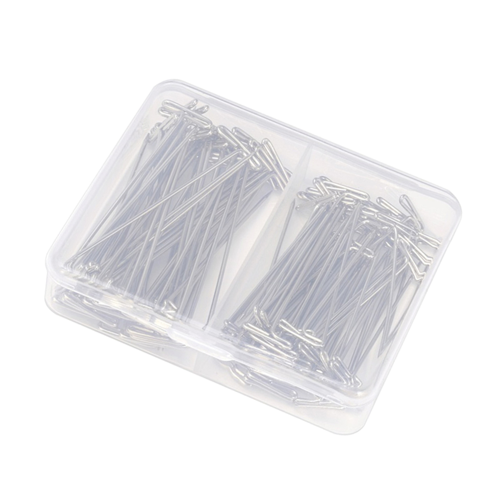 100 Piece T Pin, T- Pins For Modeling Wigs, 2 Sizes 54mm And 45mm