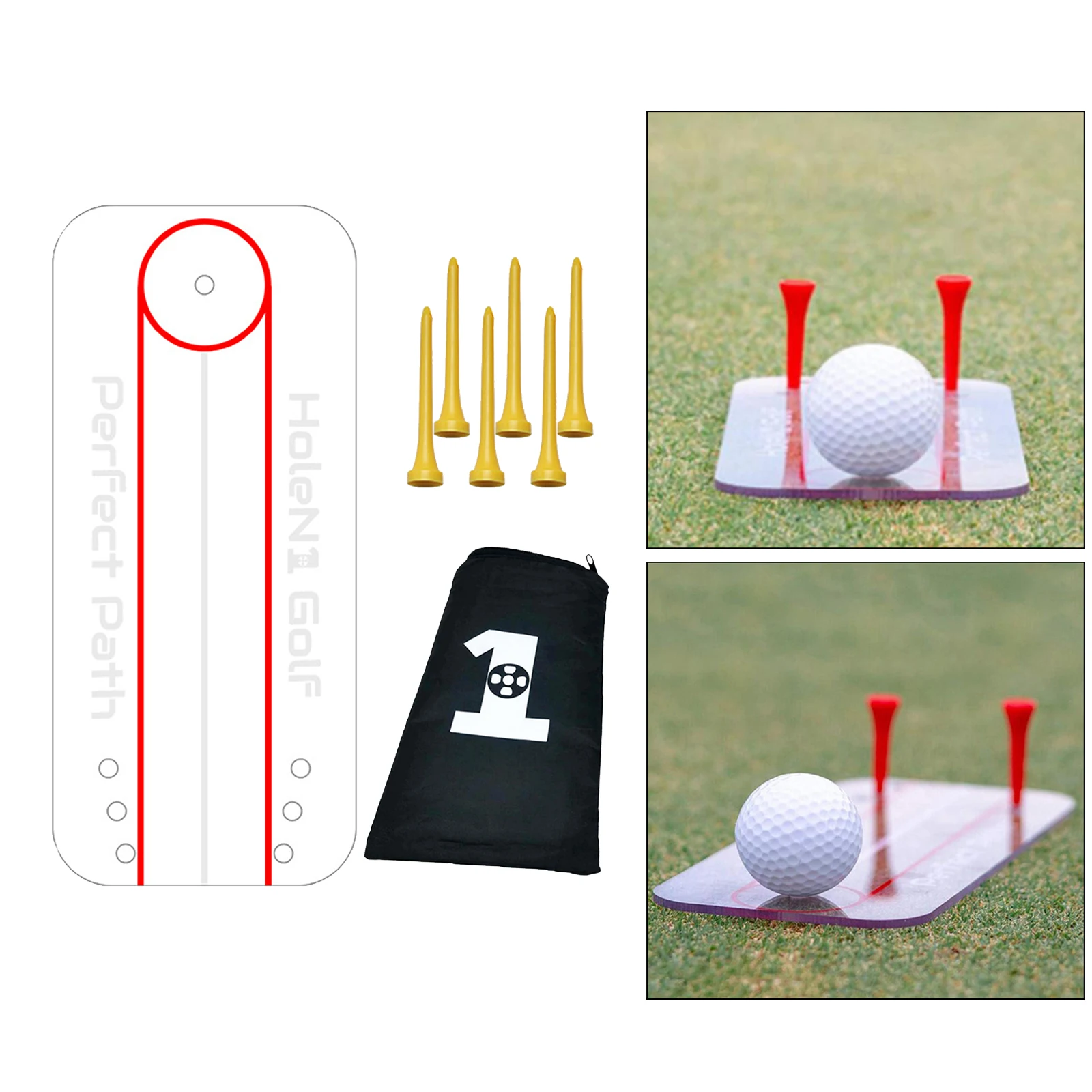 Golf Putting Aid Swing Trainer Home Office Alignment Putting Tutor Equipment