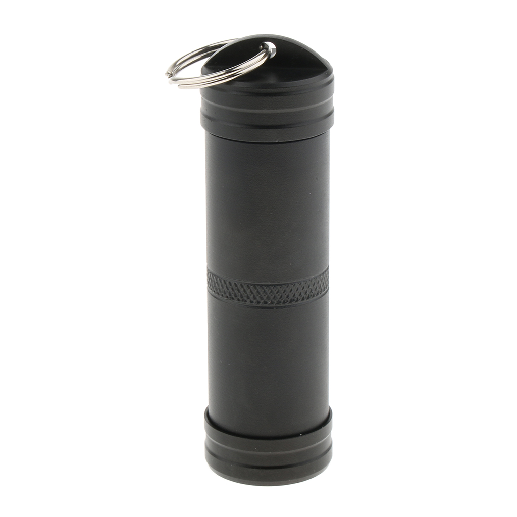 Waterproof Aluminum Pill Storage Box Capsule Container Bottle Case - green