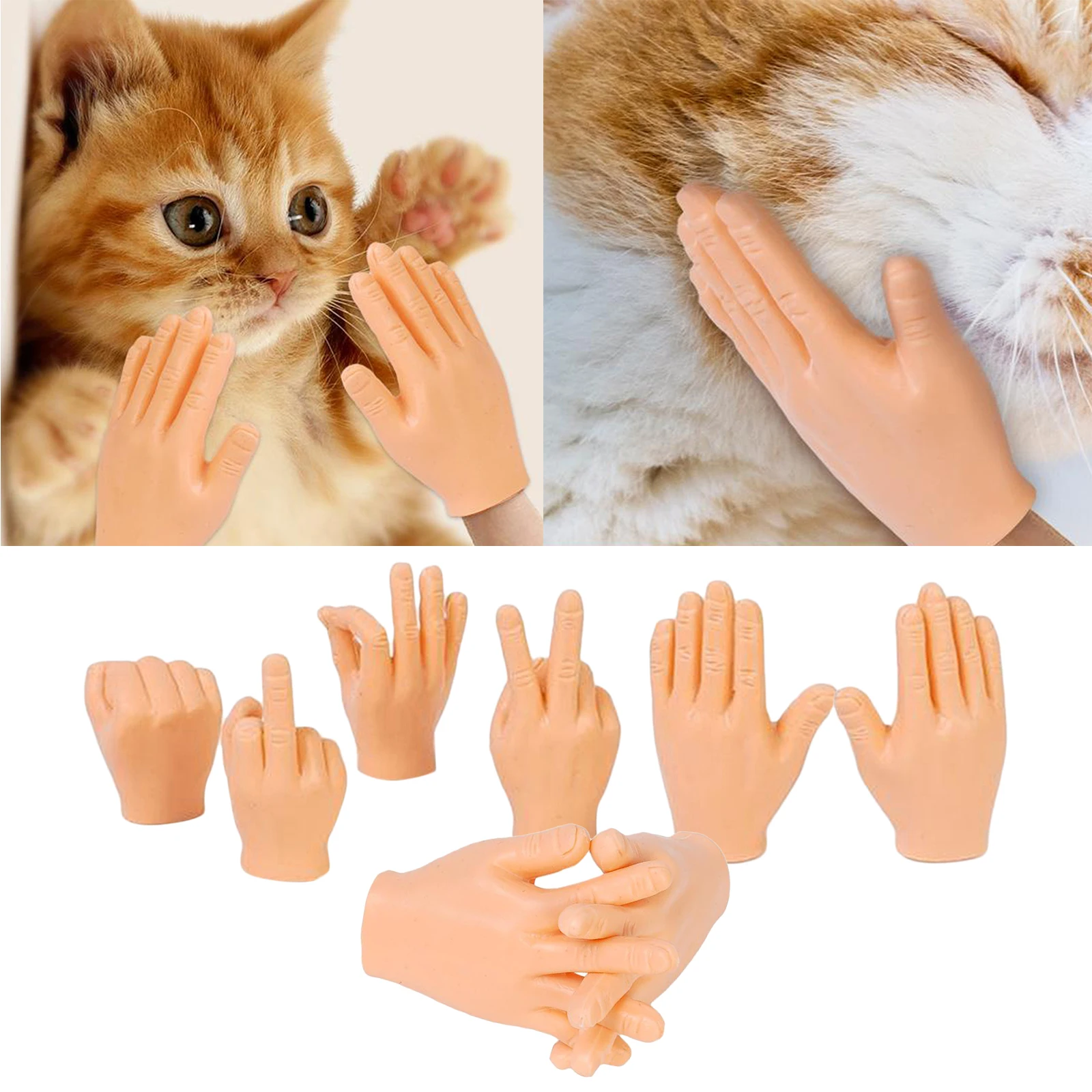 Tiny Hand Finger Puppets Little Finger Props for Hands Halloween Hand Prop Accessories Mini Prank Hand Gag Gifts for Adults