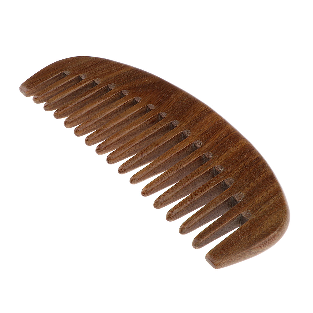 Anti-frizz Hair Comb for Detangling - Versatile Wide Tooth Wood Comb for Curly