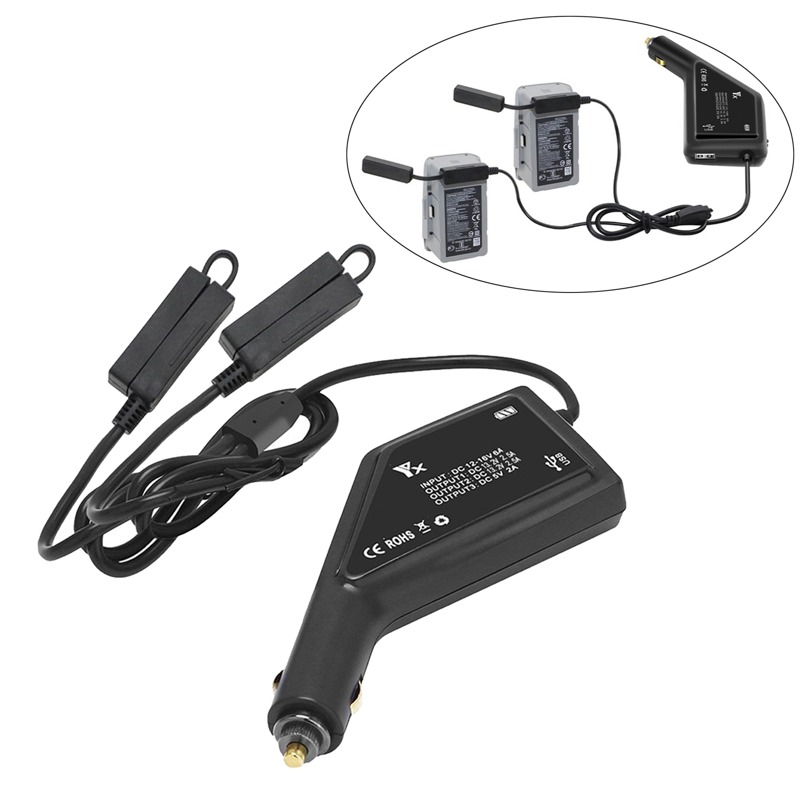 Drone Intelligent Car Charger USB Port for DJI Mavic Air 2S Accessories
