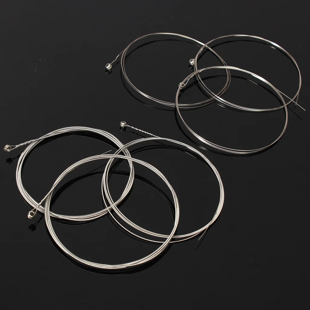 Tooyful Durable 6 Pieces Stainless Steel Replacement Strings Set for Electric Guitar Musical Instrument Parts 010-046