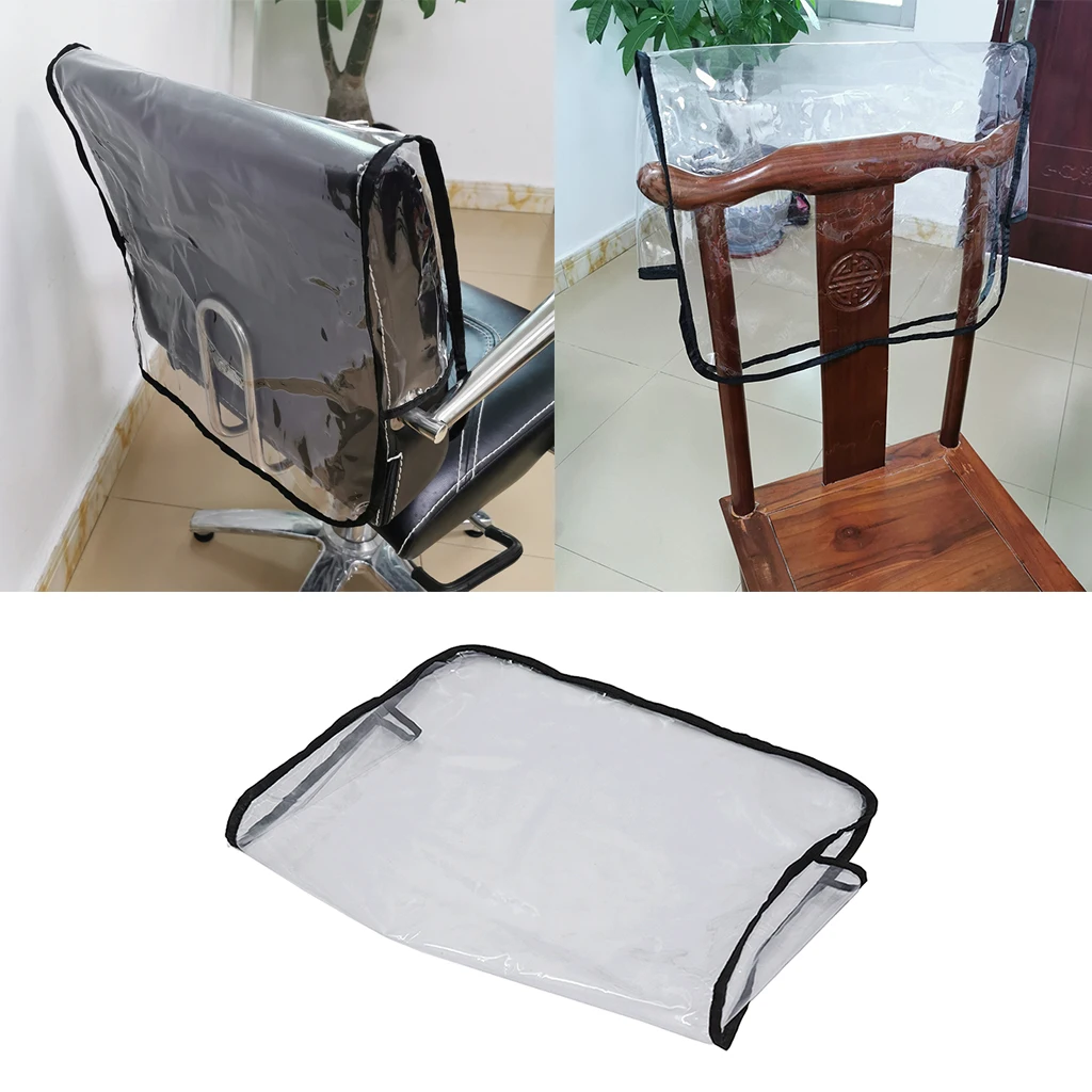 Chair Back Cover Salon Spa Beauty Vinyl Covers Waterproof Protective Clear