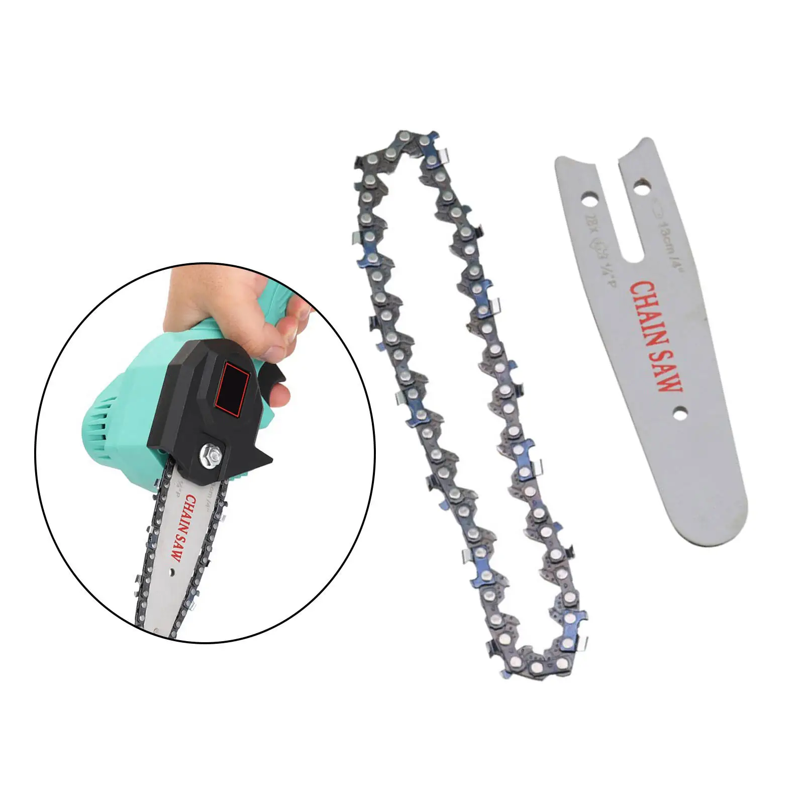 Manganese Steel Chainsaw Parts 4 inch Durable Mini Electronic Chainsaw 2 Pcs Chain Accessories for Outdoor
