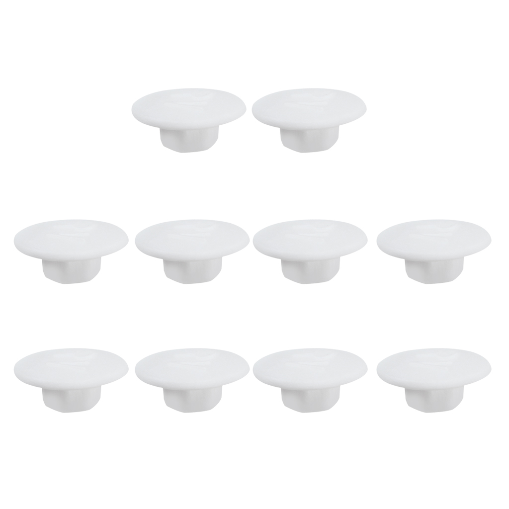 Pack of 10 Pieces Portable Hex Socket Allen Bolt Screw Hexagon Head Hedset Cover Cap Protector Blue/White/Green/Red M5