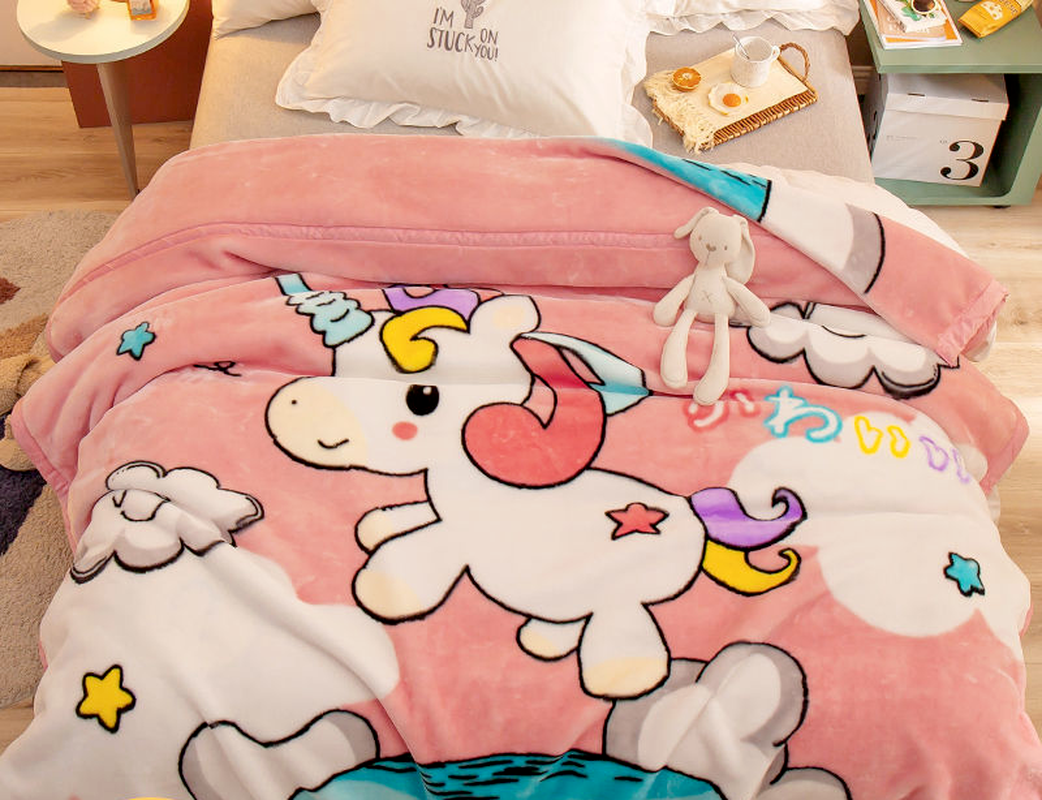 Shop Autumn and winter add thi bla and white stred blanket 1.5M 1.8M bedding to keep warm