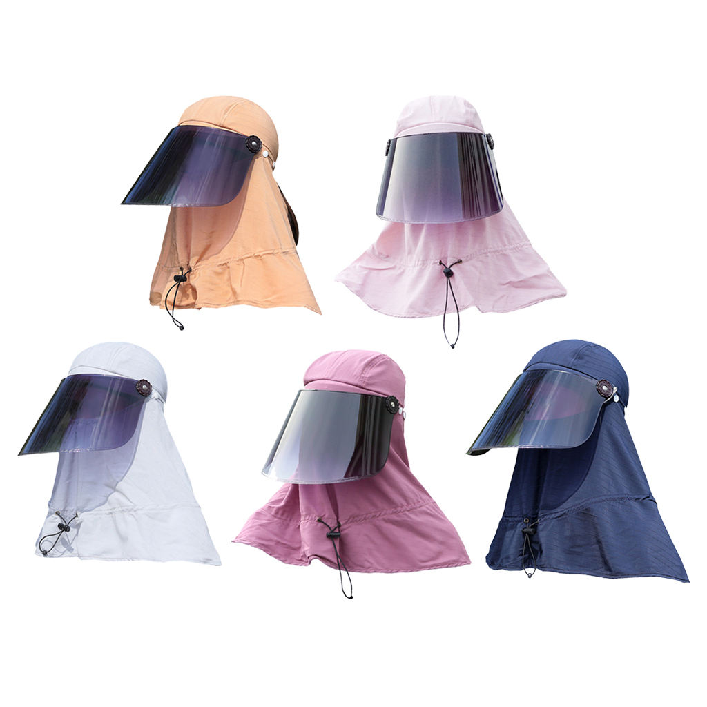 Adjustable Sun Visor  Outdoor Sports Anti-UV Solar Hat Neck Flap Golf Tennis Anti Dust Mouth Mask Breathable Face Masks