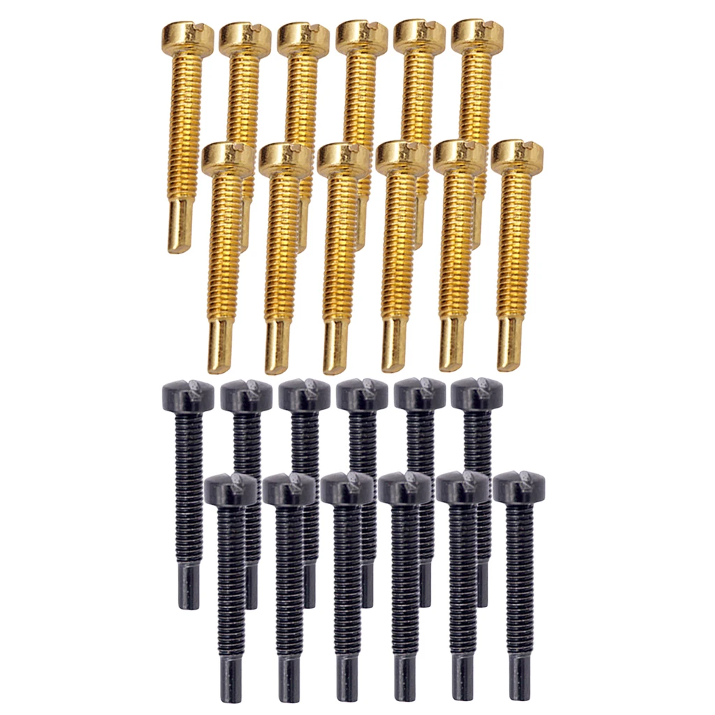 12 Pcs Iron Electric Guitar Humbucker Polepiece Mounting Screws Guitar Humbucker Screws