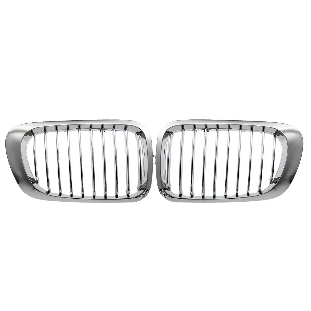 2 Pcs Car Grille Chrome Front Kidney Grille For  M3 325Ci 330Ci 328Ci 323i 323is 328i 328is Etc Auto Car Accessories