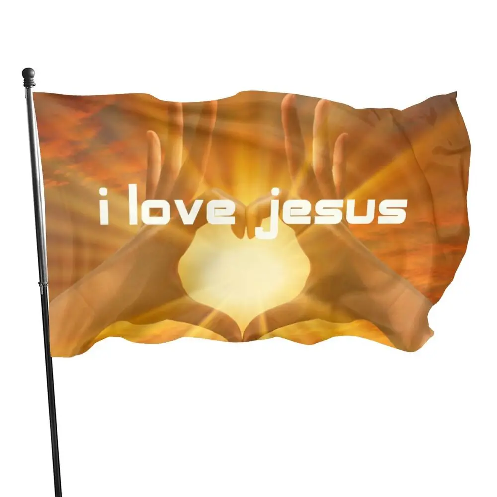 JESUS LIEBT EUCH FAHNE  60 x 90 cm FLAGGE JESUS LOVES YOU 90x60cm flaggen AZ 