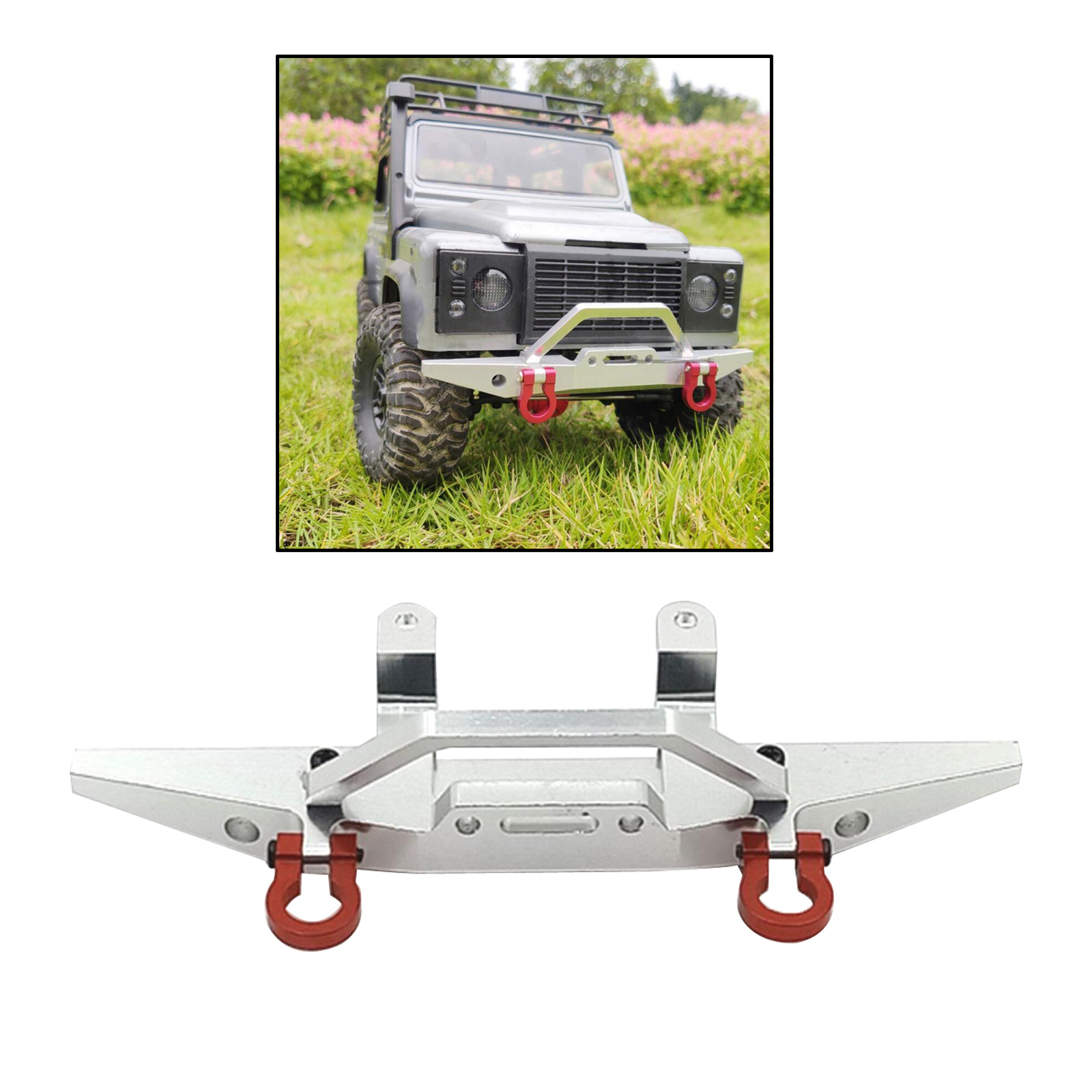Metal RC Bumper RC Front Bumper Replacement RC Car Accessory for 1/12 RC Car MN D90 D91 D99 D99S