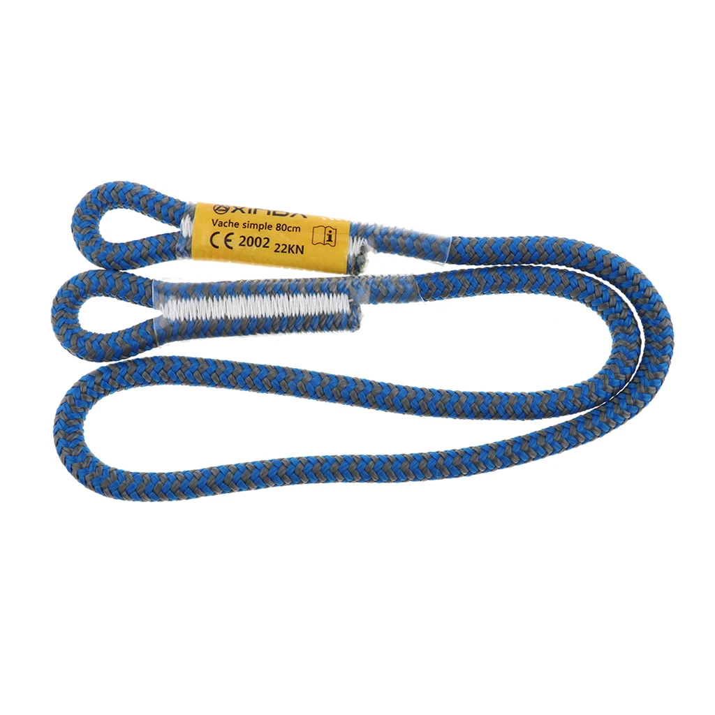 25KN 8mm Prusik Rope Climbing Equipment for Rappelling Caving 80cm/100cm