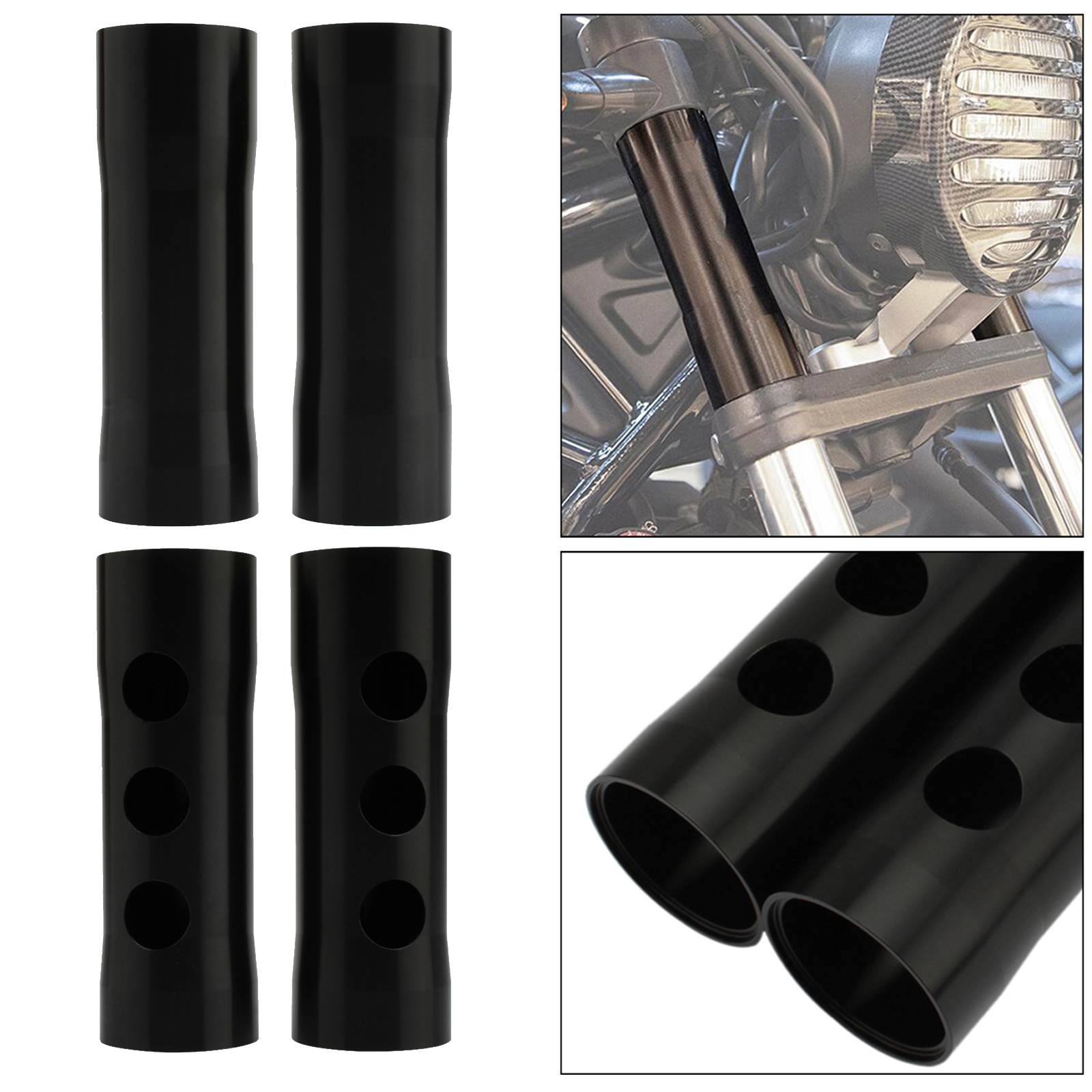 Front Fork Cover, Motoycle Front Fork Cover Gaiters Boots Shock Damping Dust Cover for Honda Rebel CMX500 CMX300