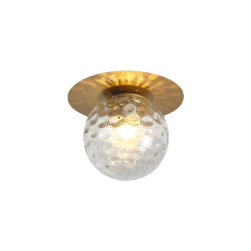gold ceiling lights Modern Glass Ball Ceiling Light Fixture Bedroom Room Small Lamp Hallway Stairs Aisel Home Lighting Lamparas De Techo Colgantes gold ceiling lights