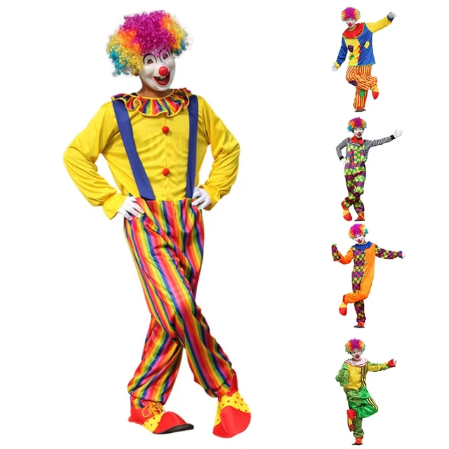 Costume de Clown de luxe pour adulte, déguisement d'halloween pour homme,  accessoires de fête, R7RF