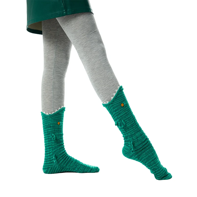 Animal Socks for Women Funny Animal Knit Socks Novelty Fuzzy Gluttonous Crocodile Eating Foot Socks Winter Spring Warm Socks support socks for women