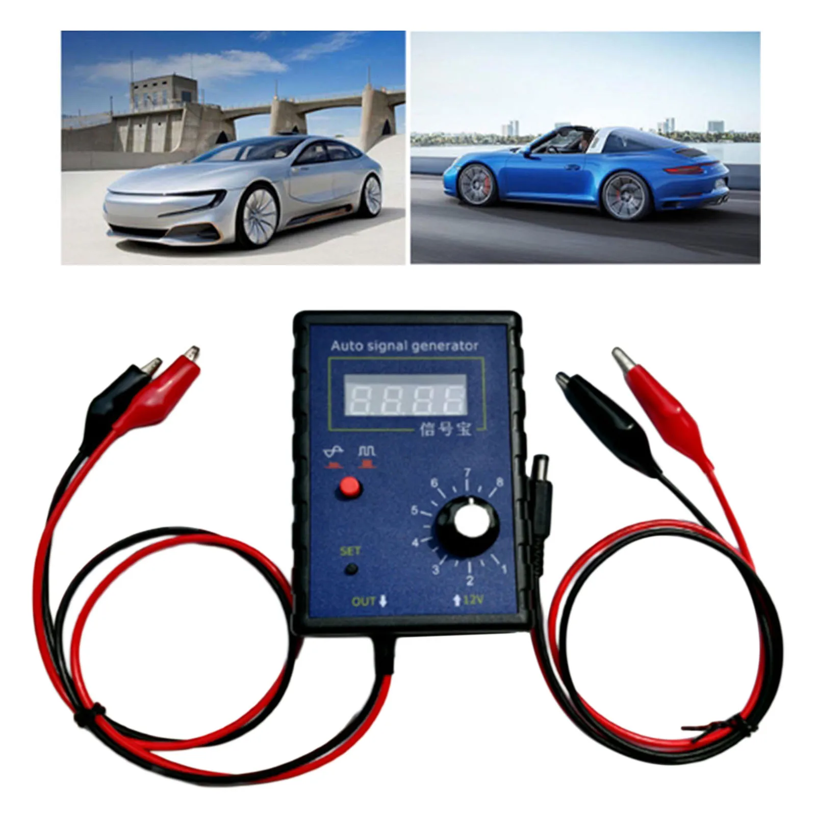 1X Portable Auto Vehicle Signal Generator Car Hall Sensor and Crankshaft Position Sensor Signal Simulator Meter 2Hz to 8KHz