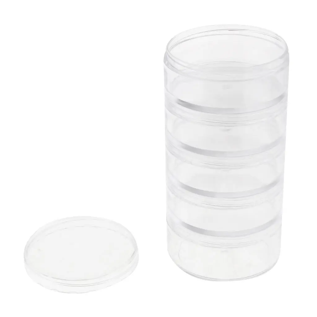 5 PCS, Clear, Empty, 70 Gram Plastic Pot Jars, Cosmetic Containers