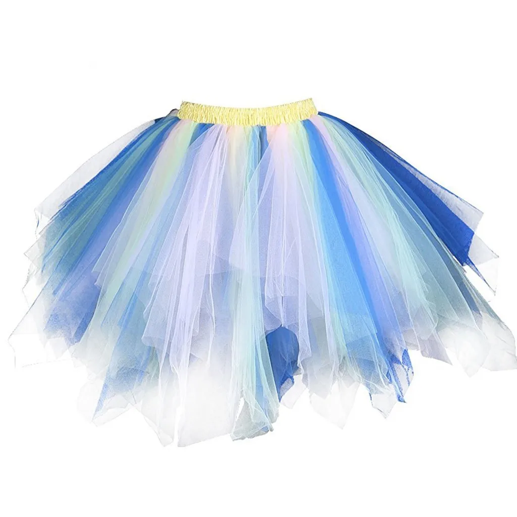 Girls Skirts Baby Ballet Dance Rainbow Tutu Toddler Star Glitter Printed Ball Gown Party Clothes Kids Skirt Children Clothe #YJ skater skirt