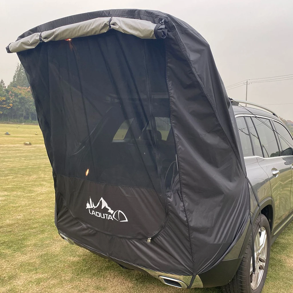 Waterproof SUV Trunk Tent Car Rear Barbecue Sun Shade Canopy Anti-Mosquito