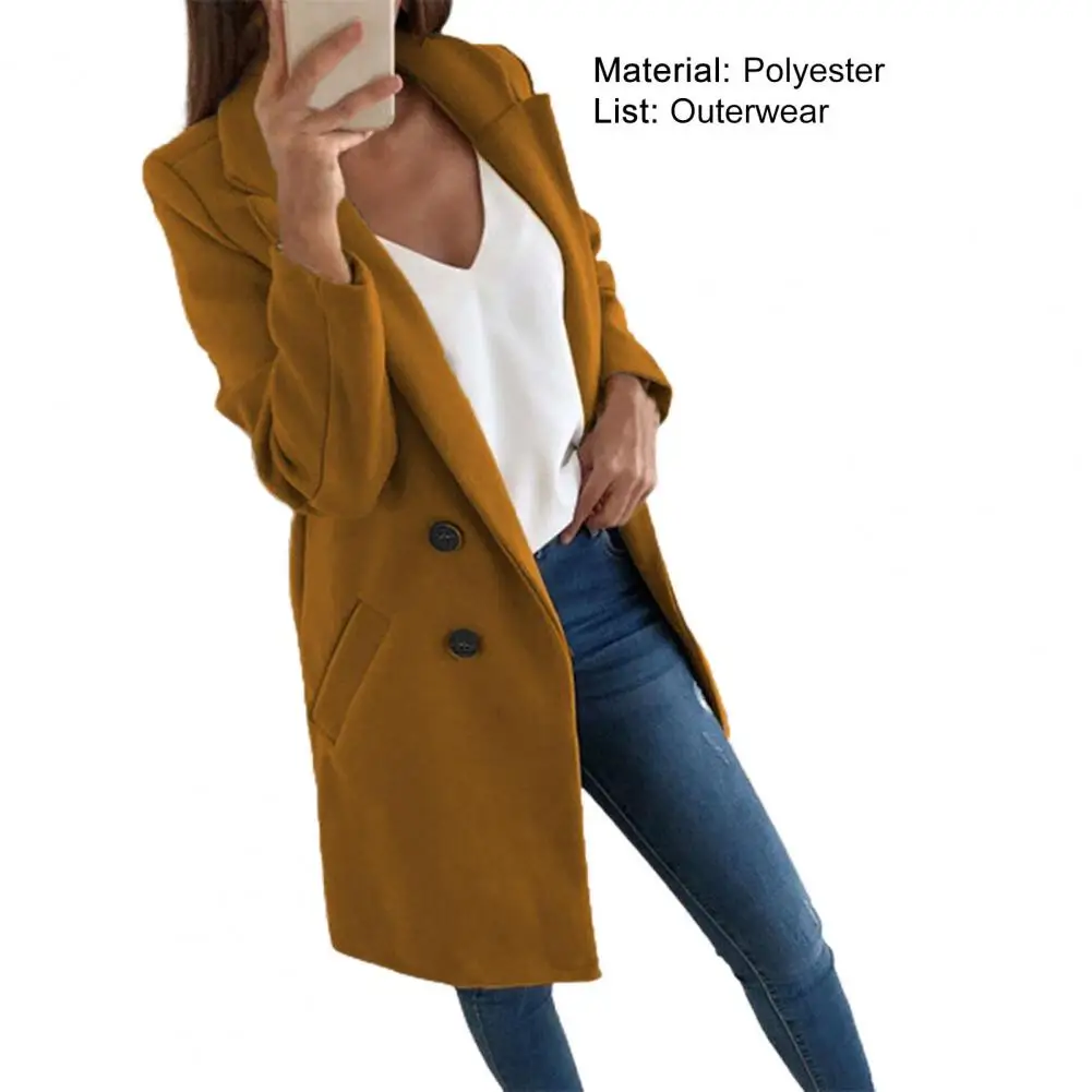 hooded puffer jacket Dropshipping 2021 Hot Casual Long Sleeve Single-Breasted Women Coat Autumn Winter Lapel Solid Color Woolen Coat Ladies Clothing womens long black puffer coat
