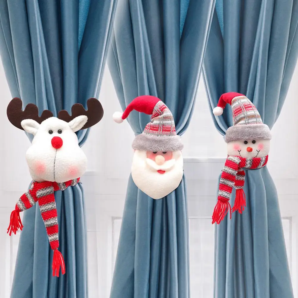 Christmas Curtain Buckle Clips Window Decor Curtain Tiebacks Tie Clamps 