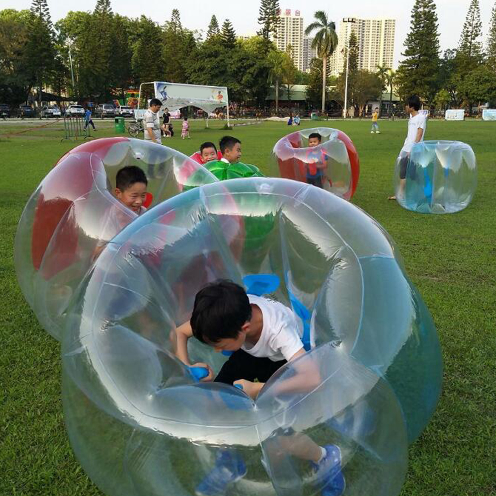 Kids Adult Inflatable  Bumper Bounce Ball Sumo Body Suits Fun Game Toy