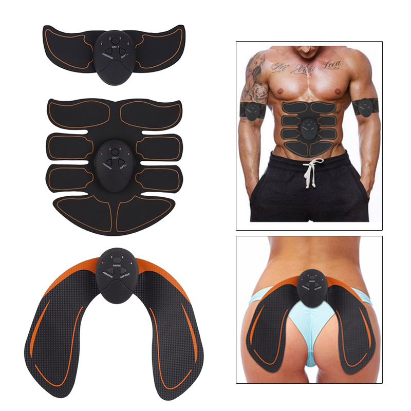 3pcs EMS Wireless Electric Muscle Stimulator ABS  Abdominal Arm Hip Buttocks Trainer Smart Fitness Equipment Slimming Massager