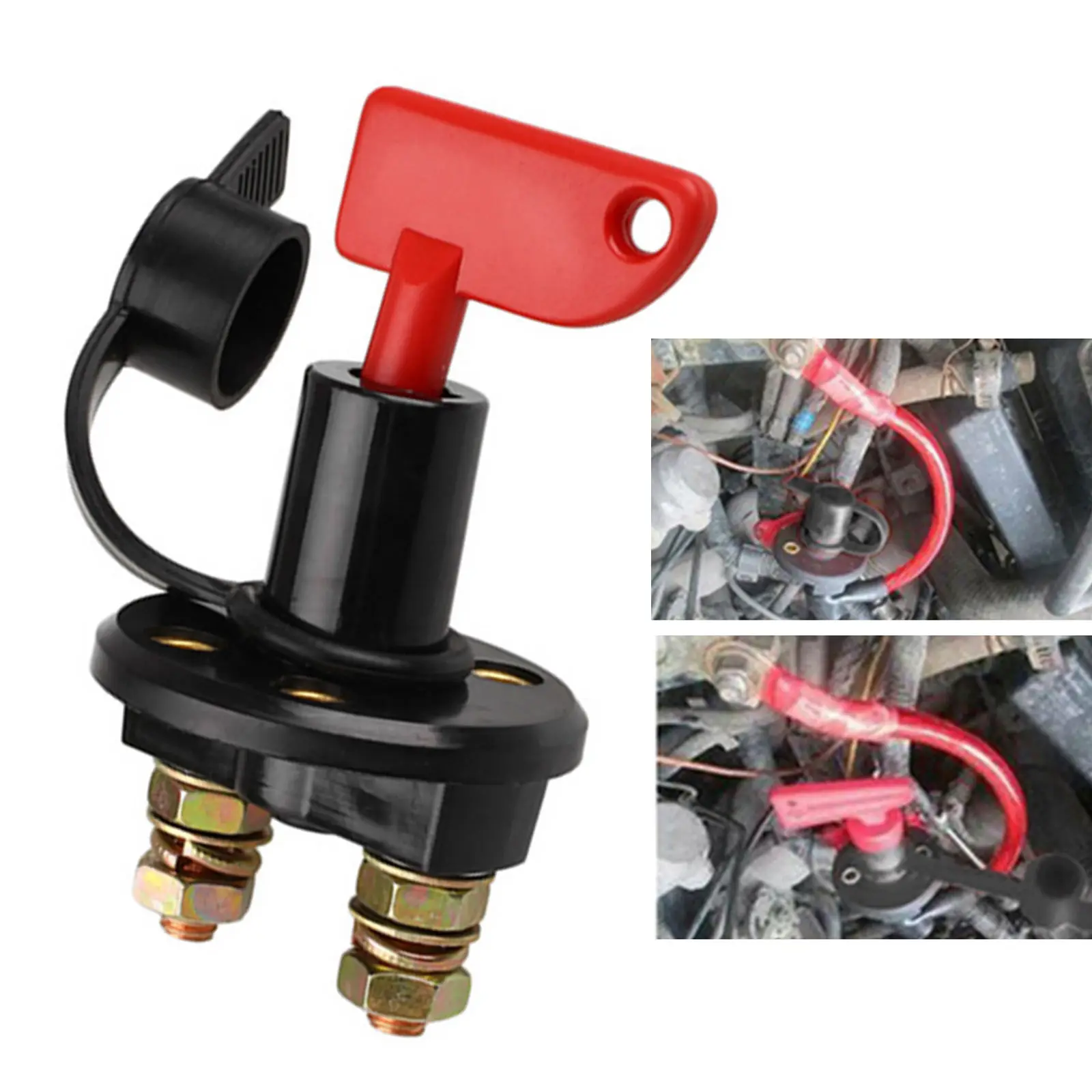 Durable Battery Disconnect Switch, Isolator Cut Off Power Kill Master Battery Switch for Marine Car Boats RV ATV Vehicles