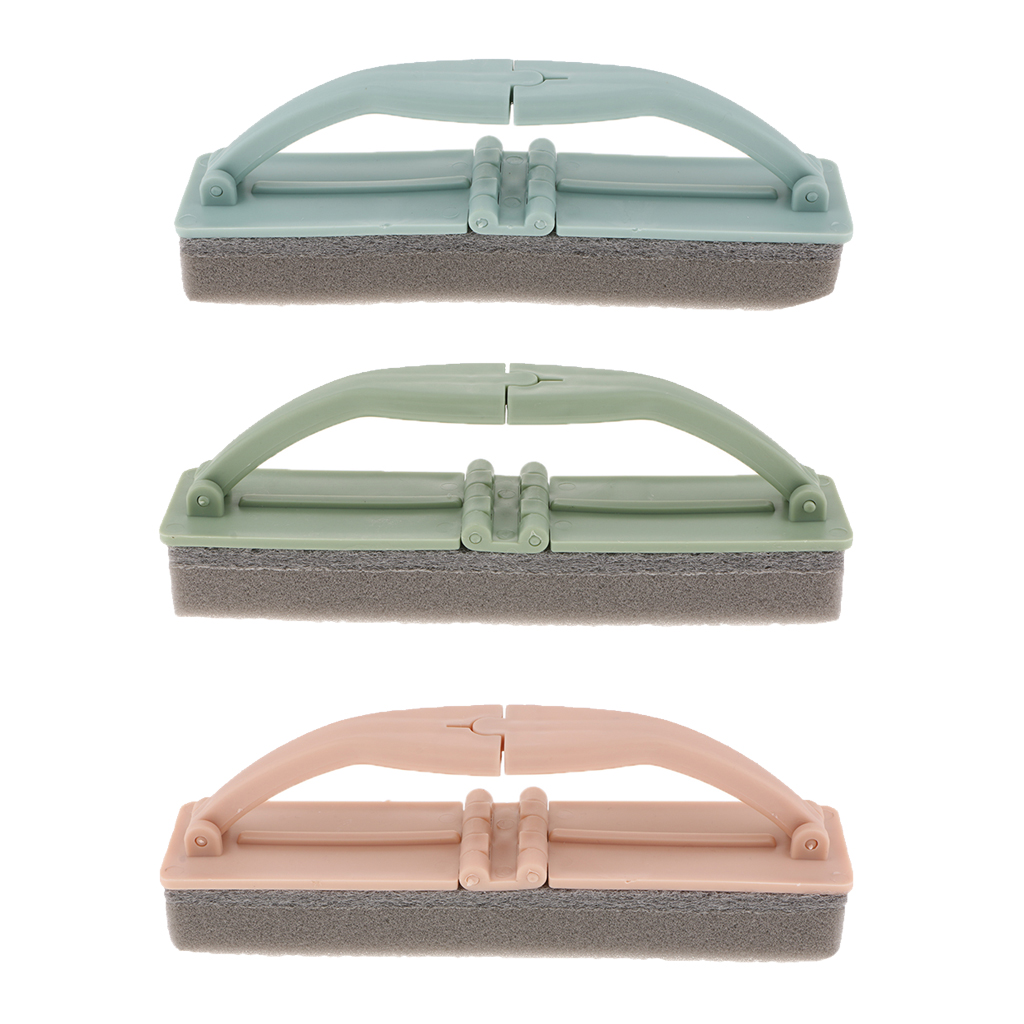Multi-functional Floor and Window Scrubber, Foldable Sponge Cleaning Brushes for Bathroom and Kitchen