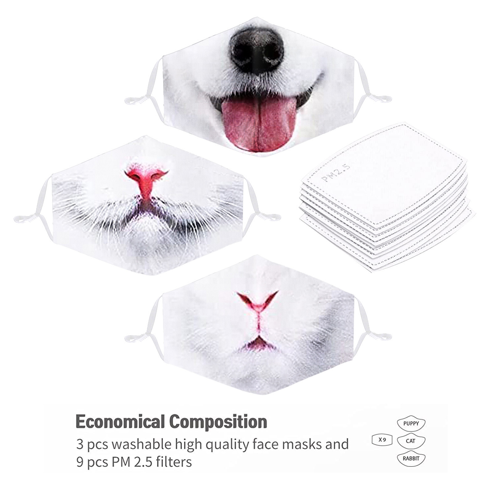 Serre-tête Oreilles De Chat En Strass - Lot De 3 Coloris (doré, Blanc, Noir) - Accessoire Fête, Cosplay, Soirée