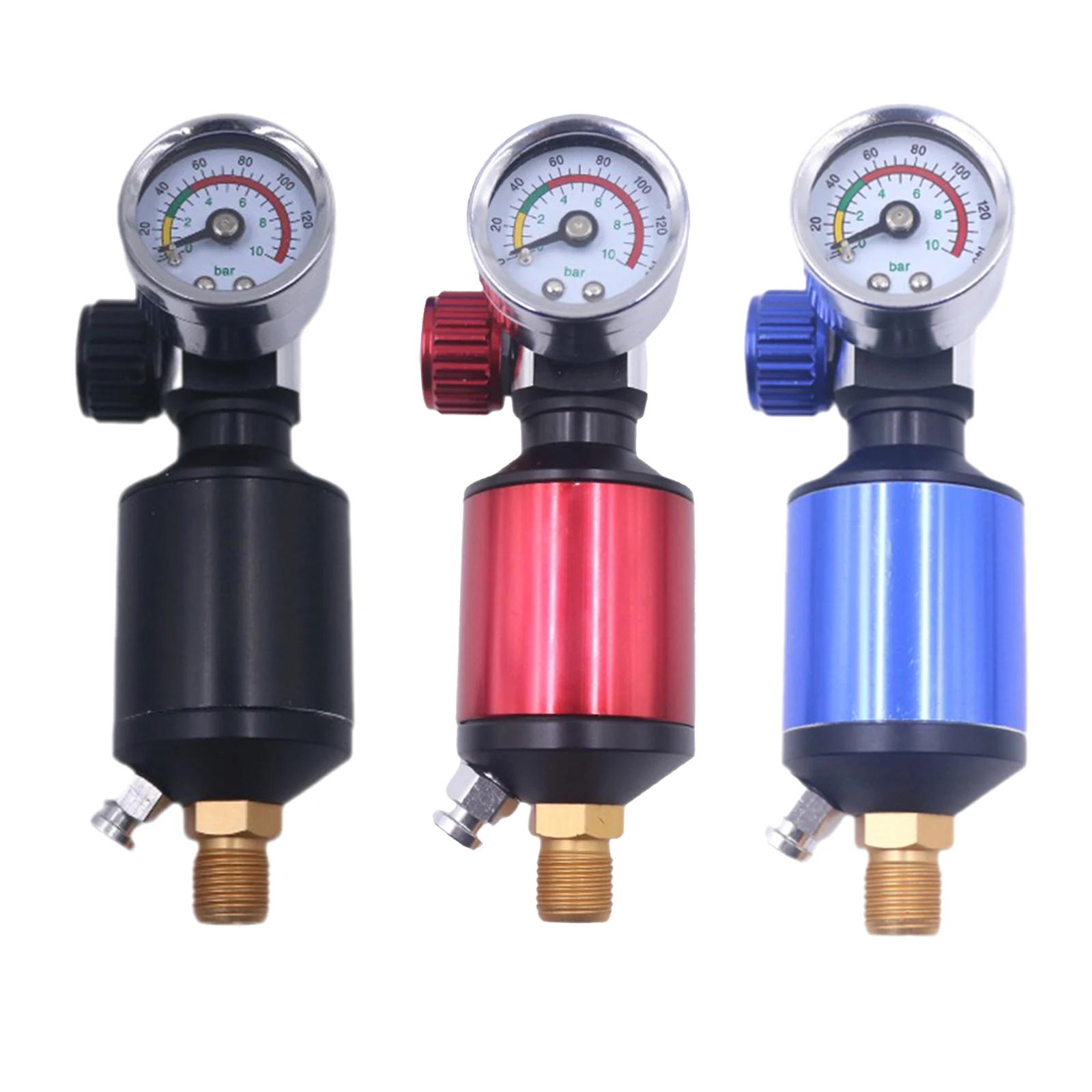 1/4 Inch Air Regulator Compressor Moisture Adjustable Water Oil Separator with Pressure Gauge for Air Tools Spray Gun