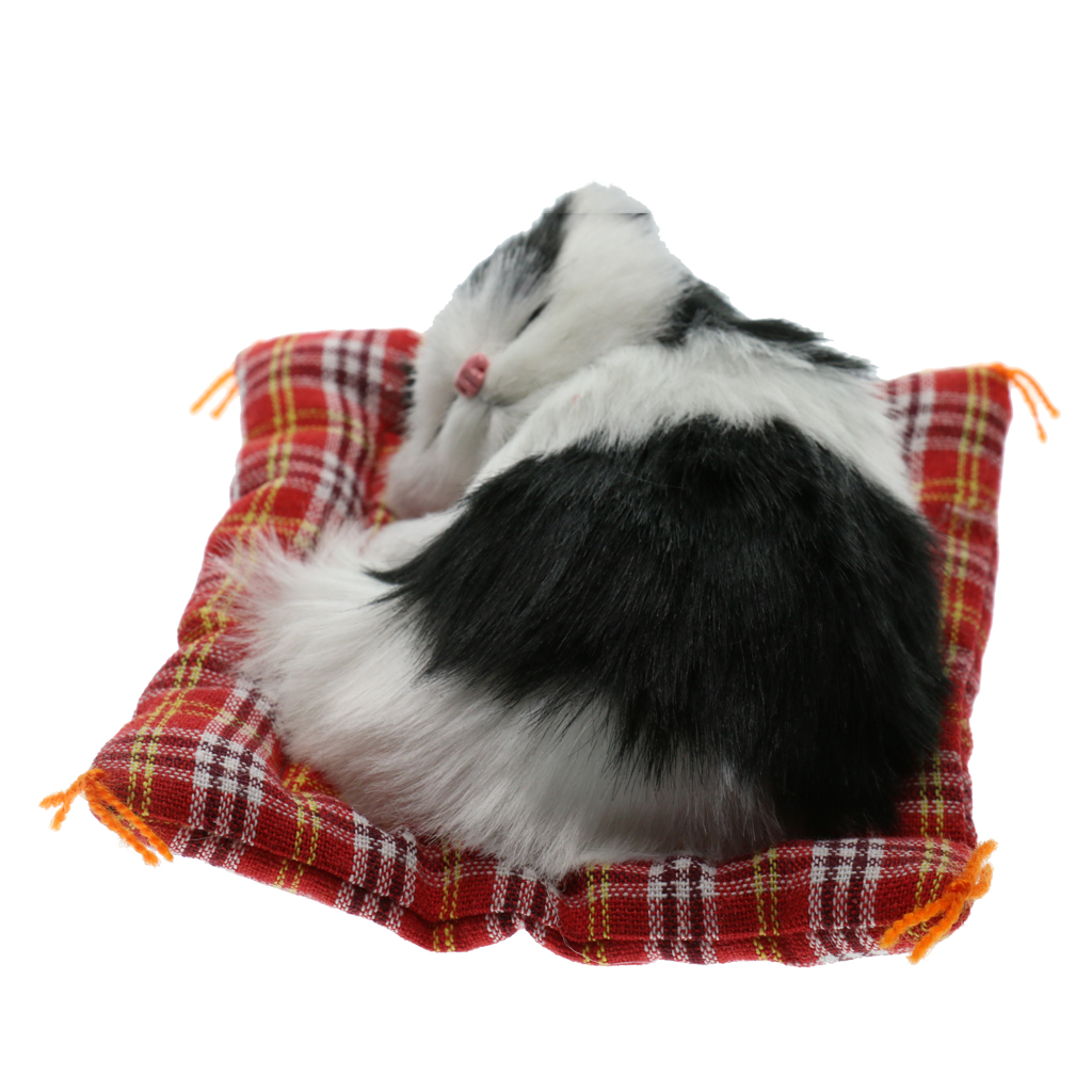 Children Simulation Animal Stuffed Doll Plush Sleeping Cats Sound Toy Kids