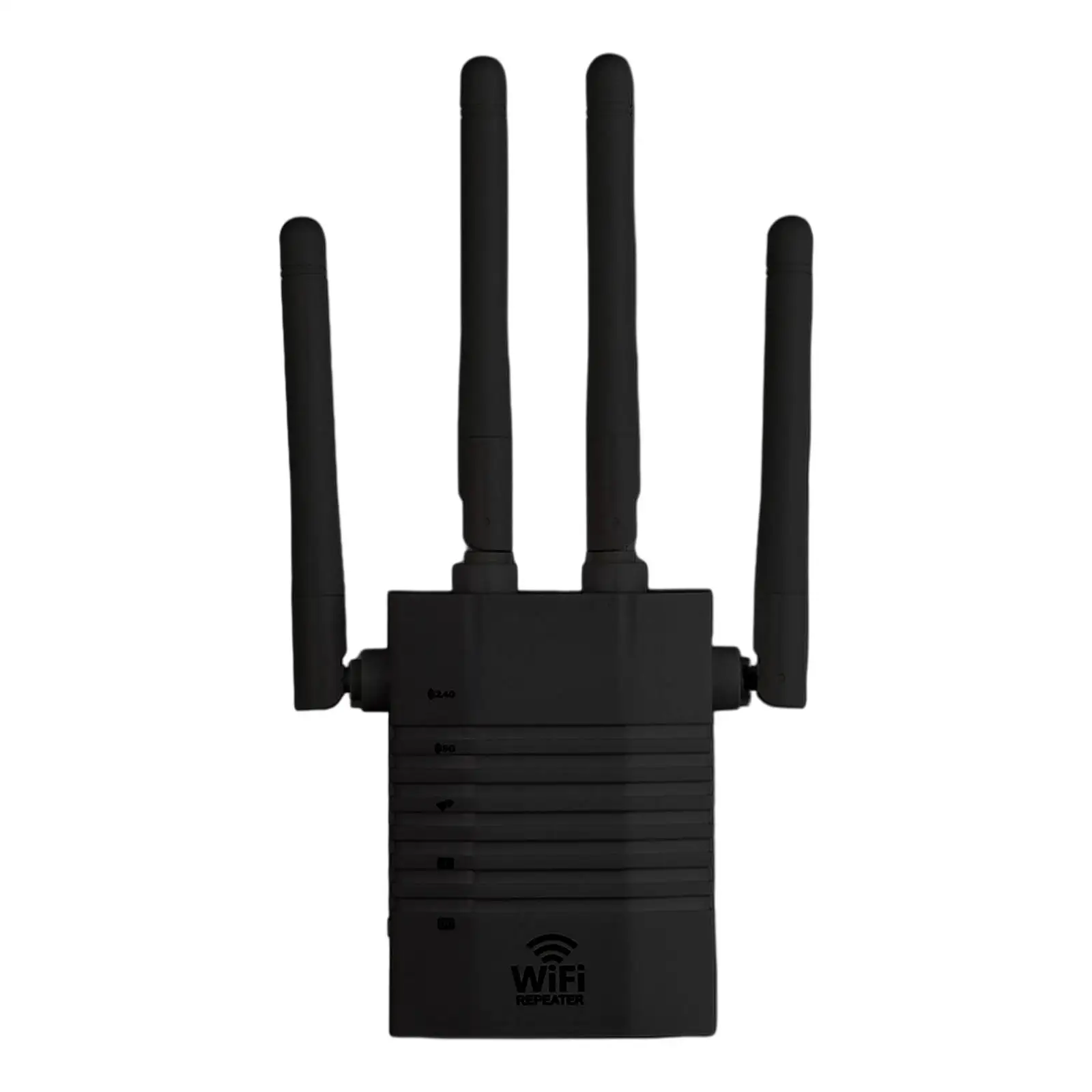 WiFi Range Repeater Black 2.4 & 5GHz Dual Band Wps Button Access Point with Ethernet Port Internet Amplifier Extender for Home