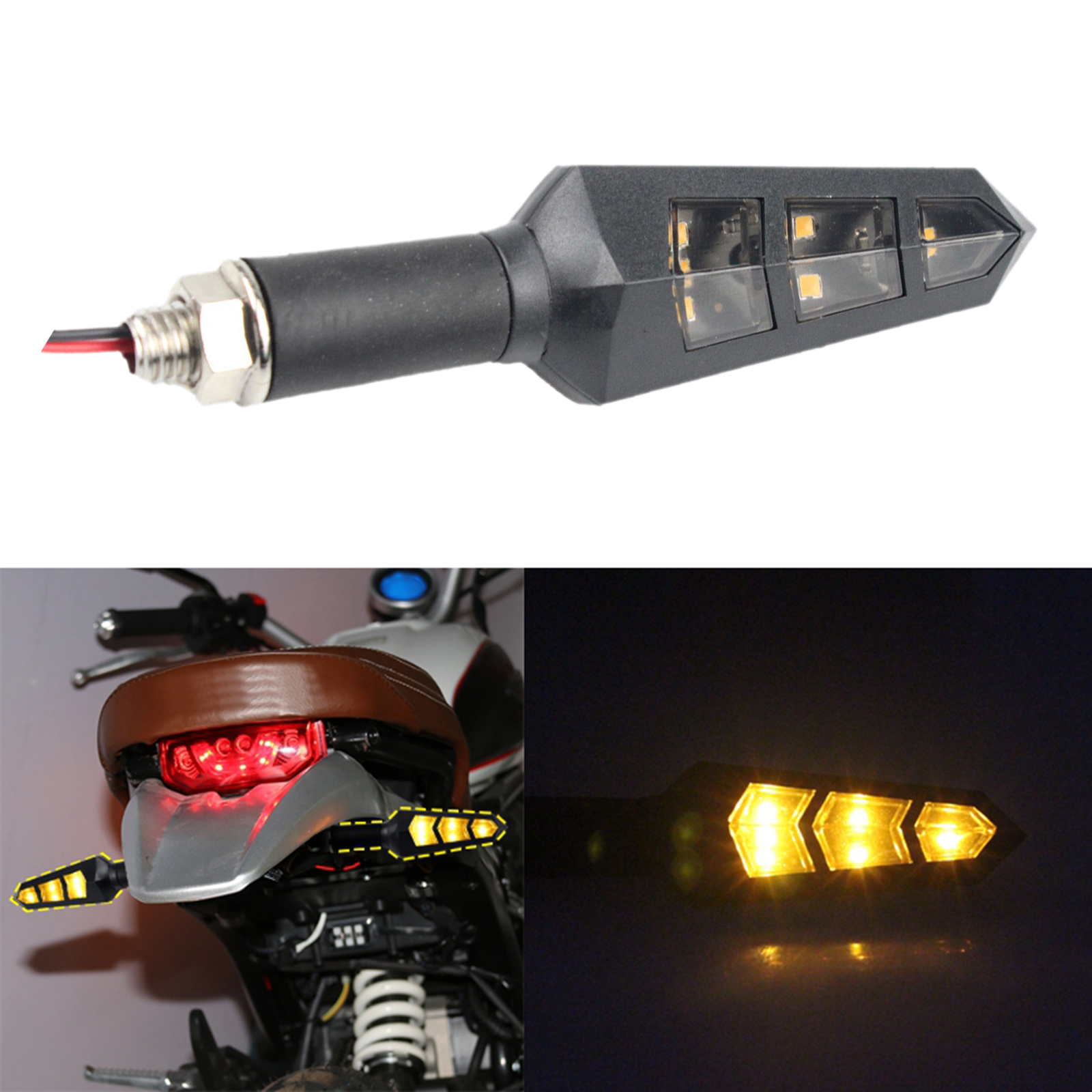 Motorcycle Turn Signal Indicators 6 LED Turn Signal Light Blinker Light Motorcycle Turn Signal Indicators 6 LED Turn Signal Light Blinker Light