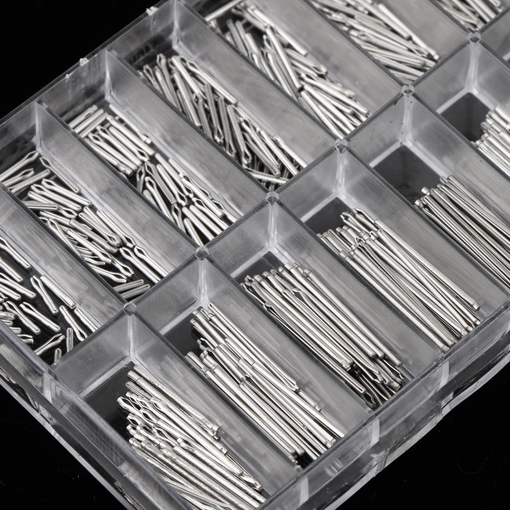 360Pcs 6mm-23mm Watch Band Bracelet Strap Link Pin Spring Cotter Bar Parts