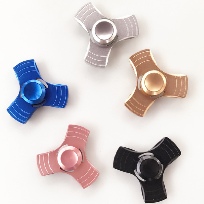Aluminium legierung Hand Spinner Trefoil Finger Spinner alle Metall Dekompression Spielzeug Zappeln Spinner Stress abbau Spielzeug Geschenke – Detail 6