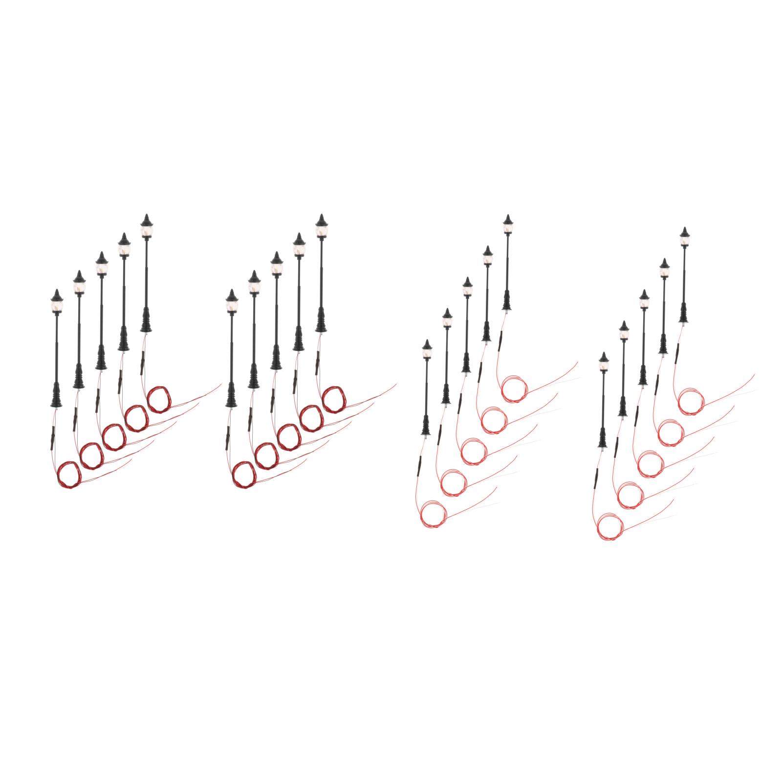 10 Pack of 8.8cm Garden Railway Lights LEDs Mini Sand Table Micro Landscape Building Layout Accessory