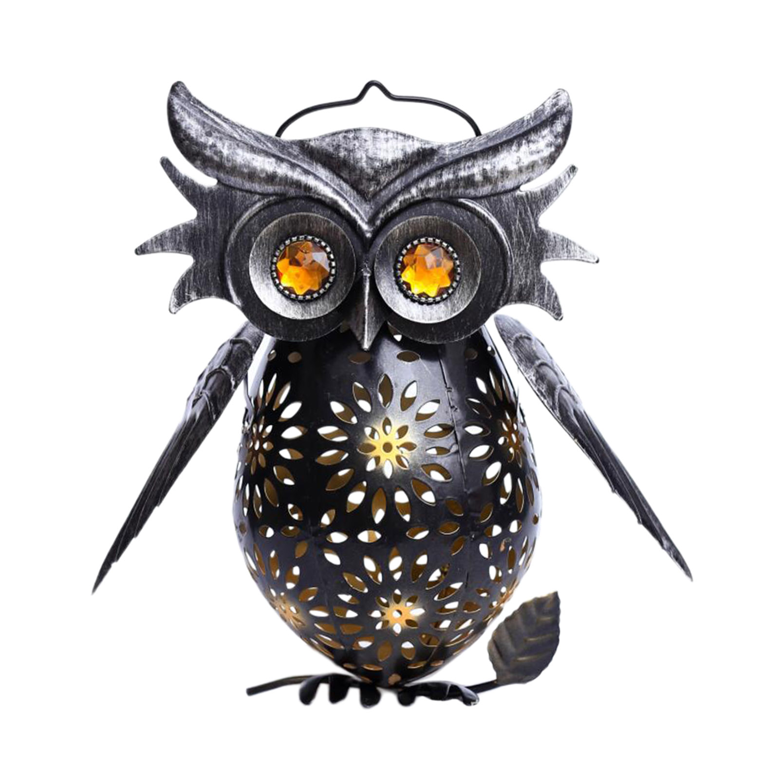 Adorable Solar Owl Lantern Light Metal Decor Art IP65 Garden Landscape Light Lawn Courtyard