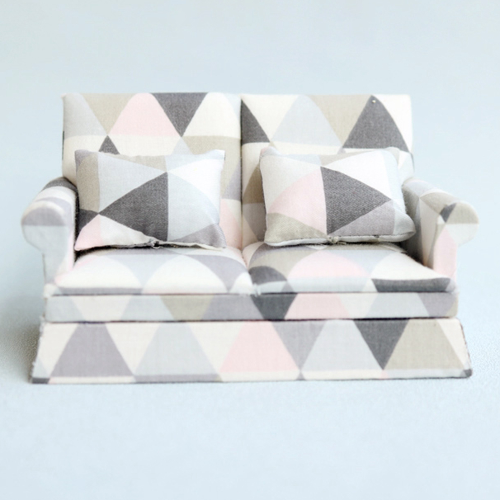 Wooden 1:12 Scale Dollhouse Miniature Sofa DIY Decor Kids Toys