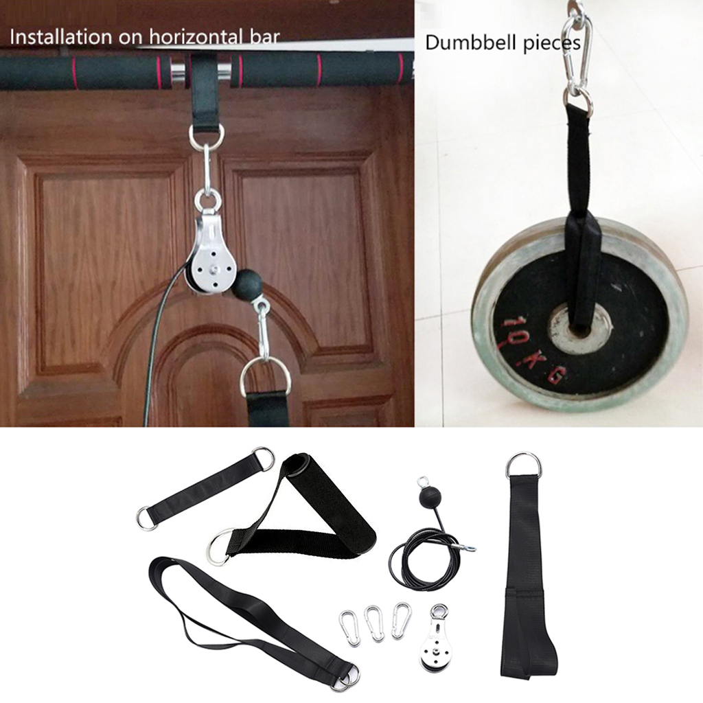 Pulley Cable Machine Attachment Home Gym Biceps Triceps Arm Strength Training