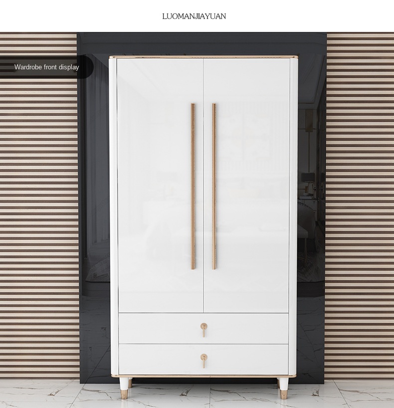 Title 4, Double-Door Closet Modern Simple Light Luxury W...