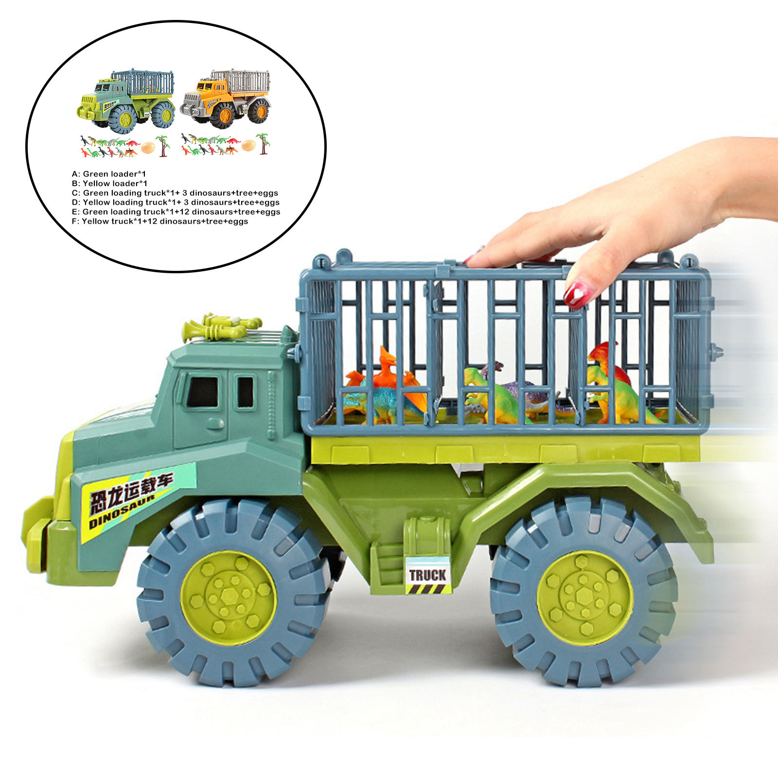 Dinosaur Engineering Vehicle Toys Dinosaur Transport Carriers Truck Vehicle Creative Children Kids Gift