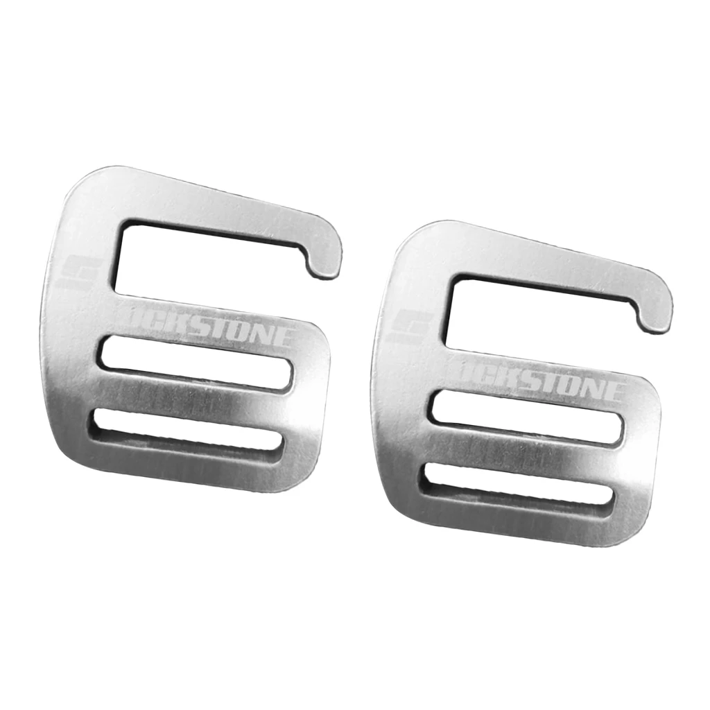 2pcs G Hook Webbing Buckle , Lightweight And Strong 55x40x4mm Silver