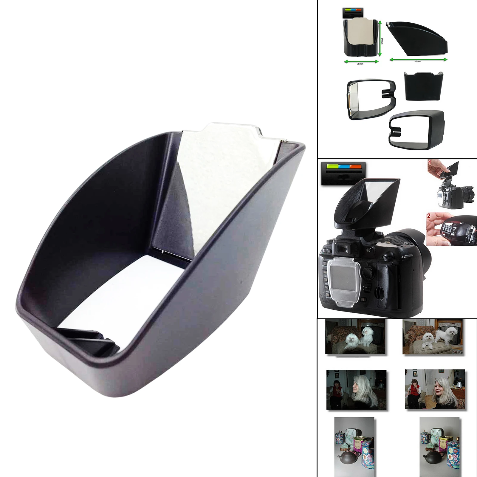 Mirror Flash Diffuser Reflector Soften Harsh Flashes for III/II 70D 100D 60D Photographers Travellers