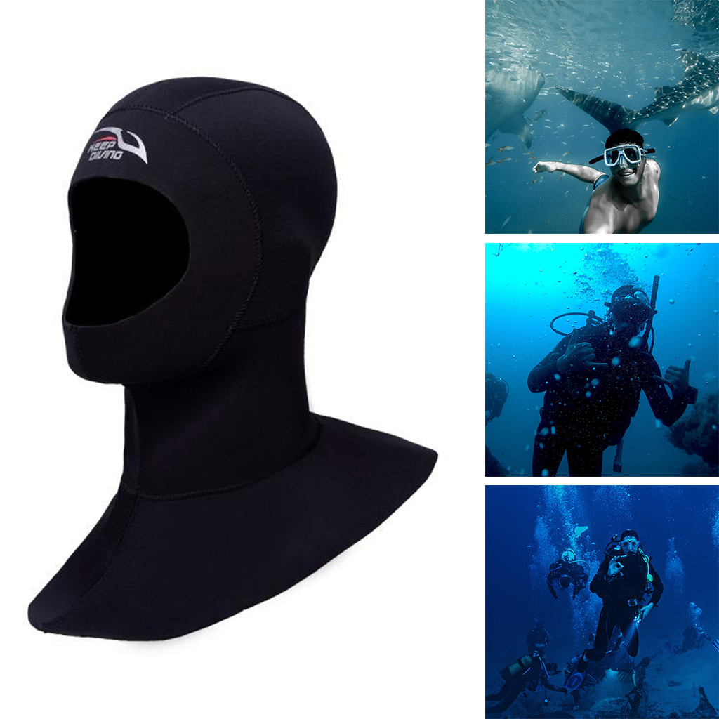 Description Picture 4 of itemPremium Neoprene Wetsuit Dive Hood with Vented Bib Hood 3mm Men Women Warm