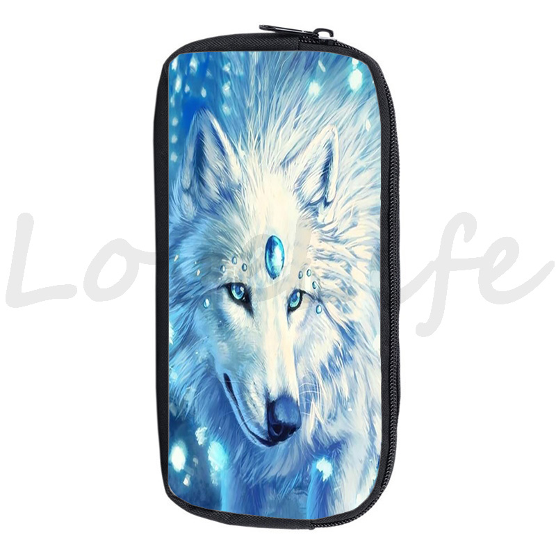 Alta qualidade 3d animal lobo lápis casos